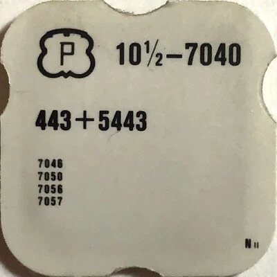 Peseux Cal. 7040 Ref. 443 +5443 Vintage Watch Part Replacement 7046 7050 7056 - Image 1 of 2