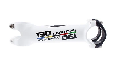Aerozine XS7 Road Mountain eBike Cycling Stem w/Titanium bolts 6D 130mm White - Image 1 of 4