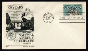 USA, SCOTT # 1237, FLEETWOOD FDC COVER - NATIONAL ACADEMY OF SCIENCES, YEAR 1963 - Picture 1 of 1