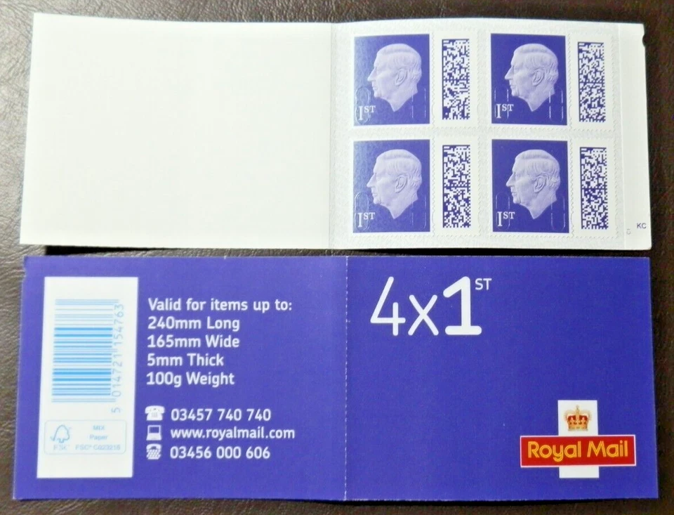 GB CB1 4 X 1ST CLASS CYLINDER BKLT - M23L - MFIL - PB-sL - DATA MATRIX 05/01/23 - Image 1 of 1