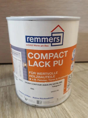 Remmers Compact Lack PU 0,75L Fensterlack Türlack Holzlack (S350) - Bild 1 von 2
