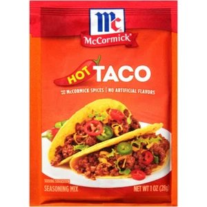 Mc Cormick Hot Taco Seasoning Mix mezcla de especias de Estados Unidos - 28 gramos - Imagen 1 de 3