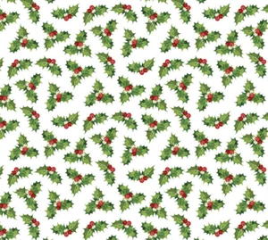 Christmas Fabric BTY Northcott Peppermint Candy, Holly 24630-10, Cotton - Picture 1 of 3