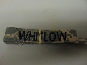 MILITARY US ARMY PATCH FOR ACUS DIGITAL HOOK & LOOP BACK NAME TAPE WITH WHITLOW - Picture 1 of 1