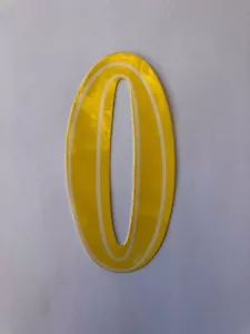 NOS DEVIL BMX Motocross number 0 Yellow vintage oldschool - Foto 1 di 1