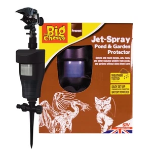 The Big Cheese Mega-Sonic Jet Spray Pond & Garden Protector Fox Cat Heron Repel - Picture 1 of 2