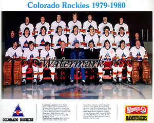 NHL 1979 - 80 Colorado Rockies Team Picture Don Cherry Coach Color 8 X 10 Photo