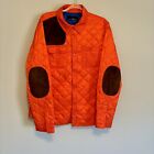 Ralph Lauren RLX Large Mens Down Jacket Shooting Hunting QUILTED Orange Patch
