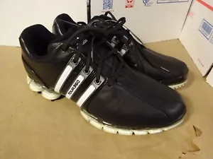 Adidas Black Tour 360 ATV WD Leather Golf Shoes Mens Size 8 - New 672570 - Picture 1 of 15