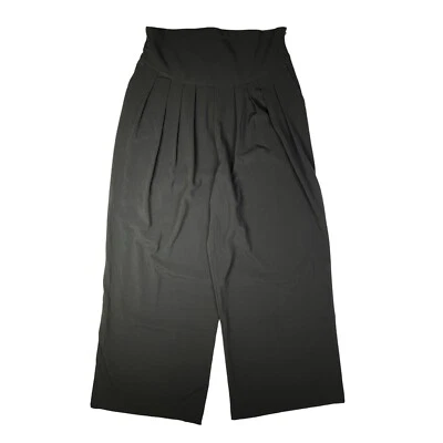 Pantalones de vestir plisados Spiegel talla 12 negros cintura alta pierna ancha Foto 1 de 4