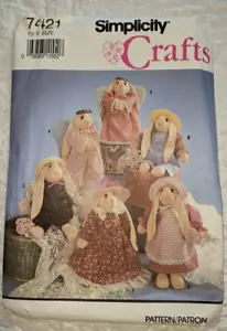 Simplicity Crafts 7421 Sock Bunny Rabbit & Clothes Stuffed Animal Cut & Complete - Picture 1 of 3