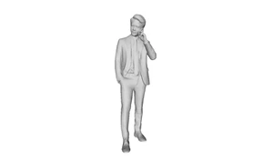 Printle T Homme 003--Businessman on Phone in Suit Figure for Dioramas Train Sets - Picture 1 of 11