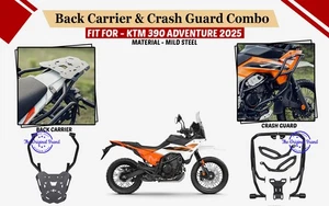 Fit For KTM 390 "Adventure Crash Guard Combo Pack Of 2 Pcs Black (2025)" - Picture 1 of 13