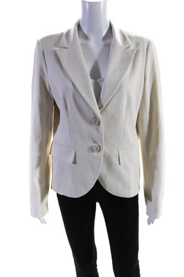 Avenue Montaigne Womens Two Button Jaclet White Size 5 - Image 1 of 4