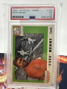 1955 Topps All-American Football Fats Henry #100 Washington & Jefferson PSA 2 - Imagen 1 de 2