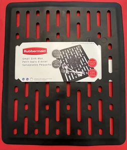 Rubbermaid kleine Spülbeckenmatte 10,7 × 12,7 schwarz ~ Microban ~ spülmaschinenfest ~ USA - Bild 1 von 7