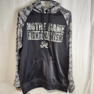 Colosseum Notre Dame Fighting Irish Mens Camo Size M Trendy Hoodie Sweatshirt - Picture 1 of 7
