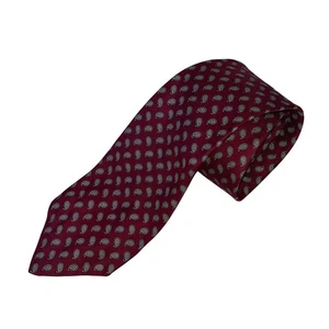 Brooks Brothers Makers Burgundy Paisley Silk Necktie Menswear Classic - Picture 1 of 4
