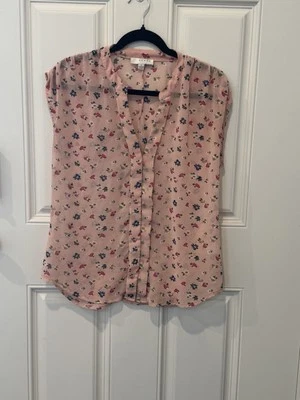 Blusa sin mangas Kenar para mujer talla S fondo rosa con diseño floral Foto 1 de 3