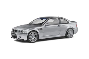 Solido 2003 BMW E46 M3 CSL Argento Metallizzato 1:18 S1806503 - Foto 1 di 10