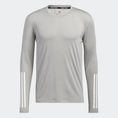 adiidas Techift Top Mens - Grey Compression Tee Long Sleeve - Black Friday Sale - Image 1 of 4