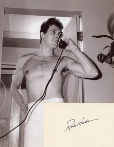 Rock Hudson - signierte Karteikarte mit Foto - Bild 1 von 1