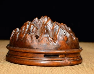 Boxwood Boshan Incense Burner Amass wealth Ornaments Worship Hall Town house - Picture 1 of 6
