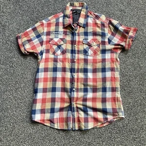 Scotch & Soda Men's Short Sleeve Check Shirt, Large - Picture 1 of 5