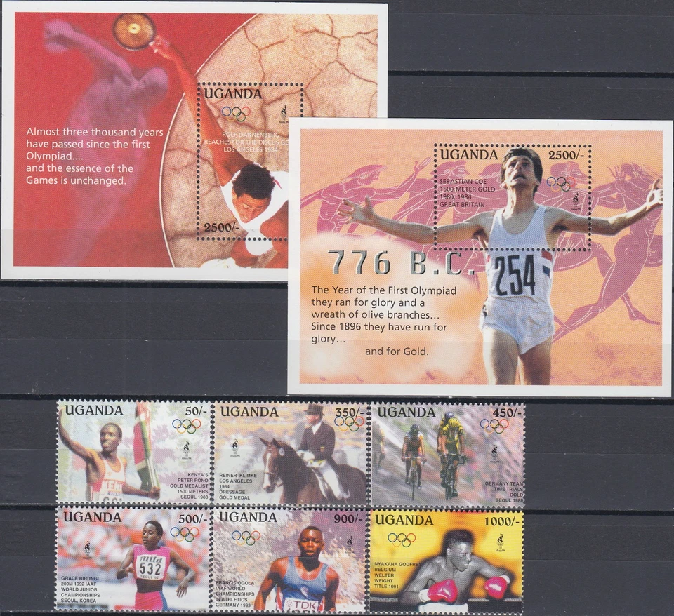 Uganda Set & Ambos Juegos Olímpicos S/S Atlanta '96 1995 MNH-26 Euro Foto 1 de 1