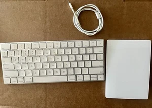 Apple Wireless Magic Keyboard A1644 & Wireless Magic Trackpad A1535 Kabel FUNKTIONIERT - Bild 1 von 6