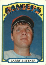 1972 Topps Texas Rangers Baseball Card #122 Larry Biittner - VG-EX