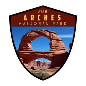 Adesivi 2 archi Parco Nazionale Utah adesivi viaggio arte 2 archi decalcomanie - USA - Foto 1 di 1