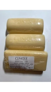 LOT OF 3 CLINIQUE Little Facial Soap Yellow Soaps MILD 1.7oz/50g New wrapped - Picture 1 of 2