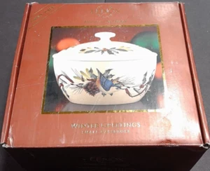 Lenox Winter Greetings Small Covered Casserole 24 ounce Serving Dish - Picture 1 of 2