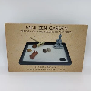 Beruhigende buddhistische Meditation zappeln Schreibtisch Mini Zen Garten mit Buddha - Bild 1 von 3