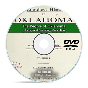 Oklahoma OK People, Family History, Genealogy, 100 Books DVD CD H39 - Bild 1 von 1