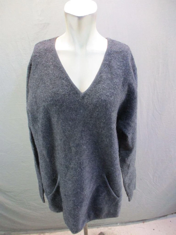 Suéter Pullover Sonoma Talla L Para Mujer Gris Algodón Lana Cuello en V Manga Larga 7Y363 Foto 1 de 4