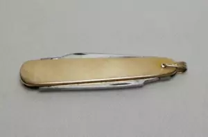 OROLOGIO DA TASCA VINTAGE ORO FOB COLTELLO DA TASCA MARCATO MTG OROLOGIAIO - Foto 1 di 16