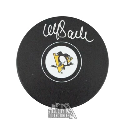 Ulf Samuelsson Autographed Pittsburgh Penguins Hockey Puck - BAS COA - Image 1 of 2