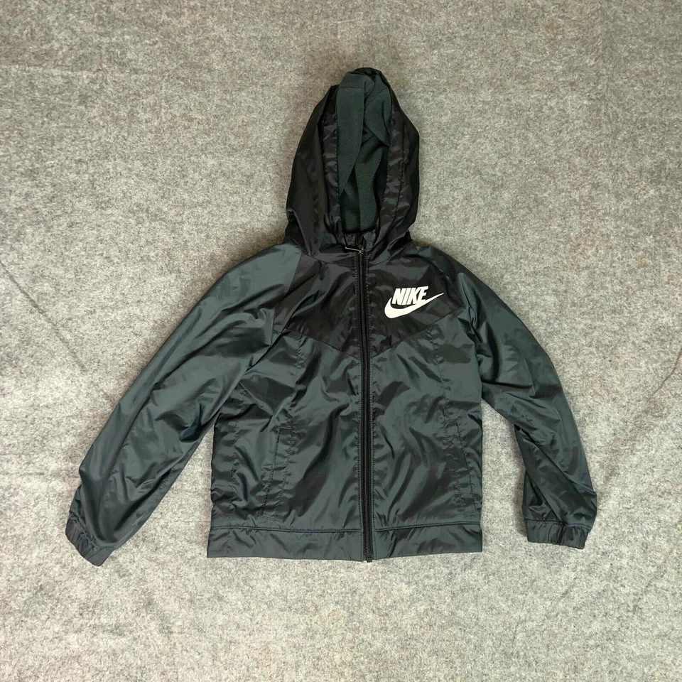 Nike Kids Jacket 6 Medium Black White Softshell Outdoors Sports Fleece Lined - Image 1 of 4