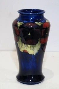 William Moorcroft Pansy Baluster Vase 9" High, 1920s - Picture 1 of 7