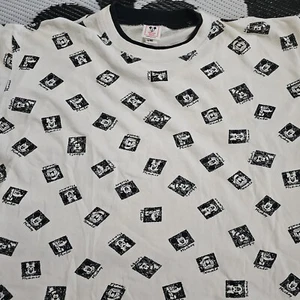 Vtg Disney Wear 90s Mickey Minnie Donald Single Stitch All Over Print USA L XL - Picture 1 of 9