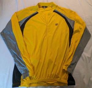 Canari Cycling Jersey Mens XXL Long Sleeve Yellow w/ Back Pockets - Picture 1 of 8