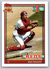 1991  Topps #767 Dan Wilson Rookie Card  Cincinnati Reds