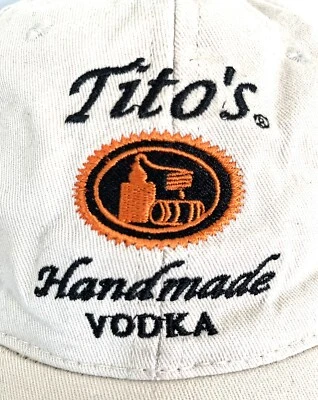 Gorra Titos Tito's Hecha a Mano Vodka Austin Texas TX Correa Ajustable Trasera Foto 1 de 4