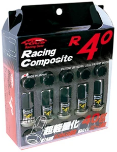 Project Kics R40 Lug Nuts / Black (20 pieces) / 12x1.25 - Picture 1 of 1