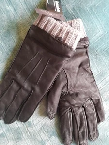 Next Thinsulate 40 gram 100% Leather Black Gloves - Mens Size M BNWT - Picture 1 of 7