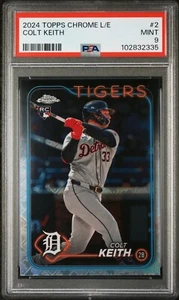 Topps Chrome Logofractor Edition #2 Colt Keith Rookie RC PSA 9 2024 como nuevo Tigres - Imagen 1 de 2