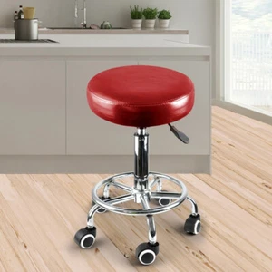 Mechanic Garage Workshop Repair Manicure Rolling Padded Chair Wheeled Seat Red - Picture 1 of 7