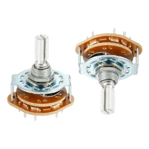 2 x 12Pin 2P5T 2 Pole 5 Position Band Selector Rotary Switch Radio Single Deck - Picture 1 of 4
